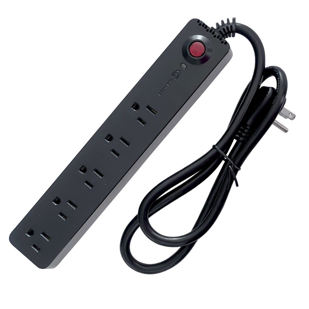 Barra multicontactos Power 5 con supresor de picos 1800 W negro