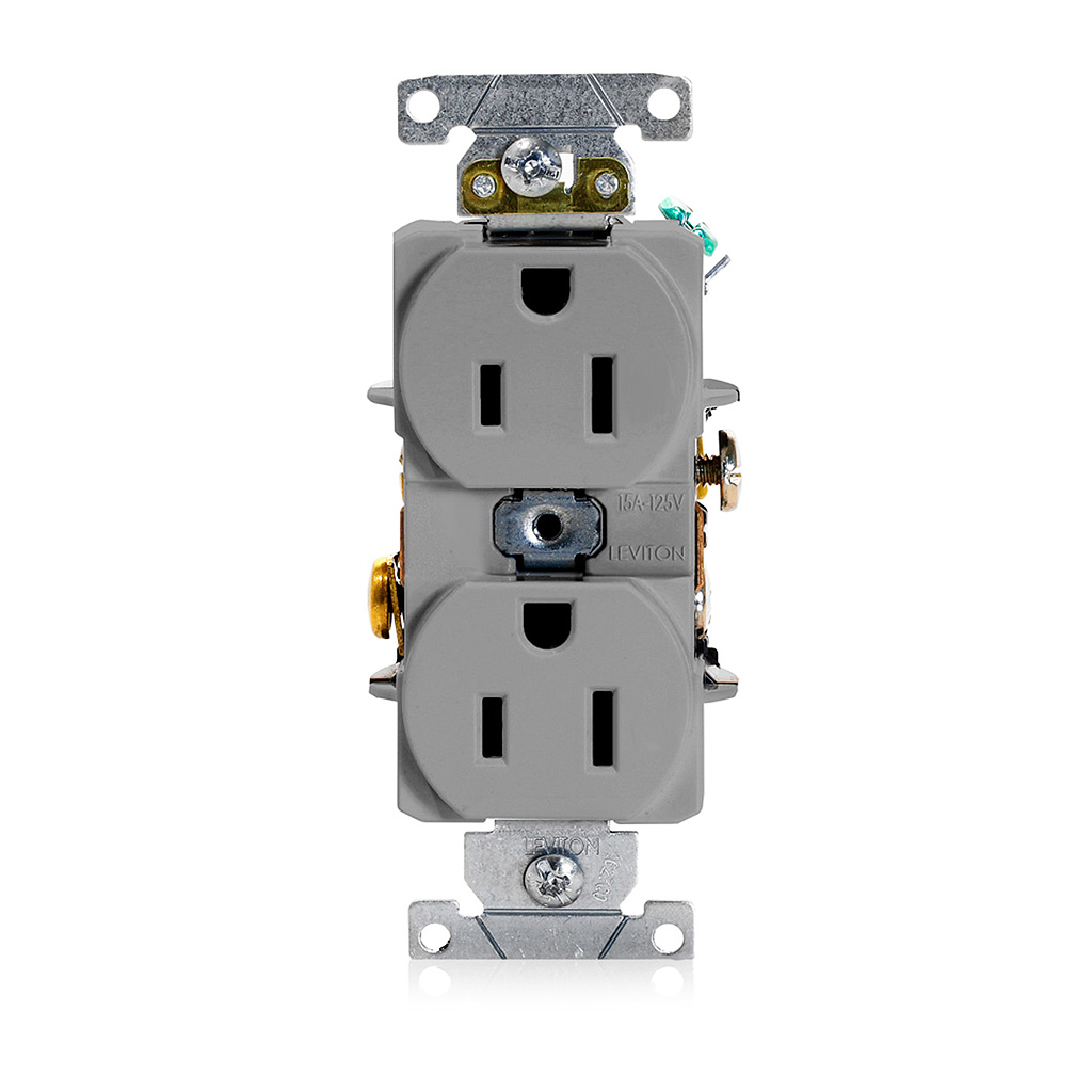 Receptáculo DPLX SPEC grado pesado aluminio lateral y posterior 2P3H 15 A-12 (Leviton)
