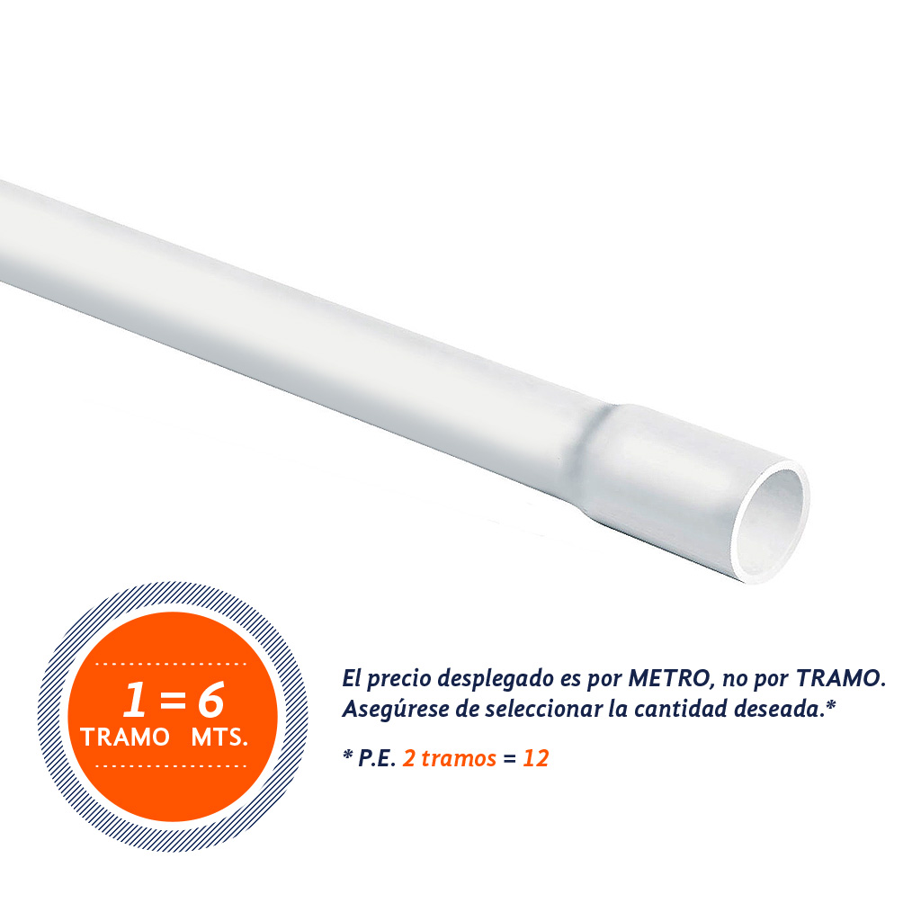 Tubo PVC hidráulico céd. 40 de 6