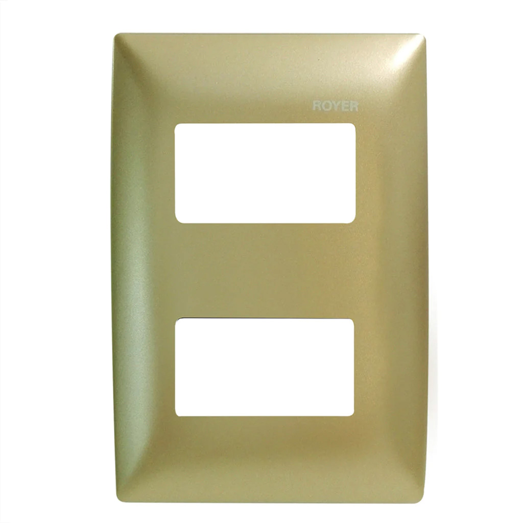 Placa 2 ventana Royer 100 champagne (Royer 100)