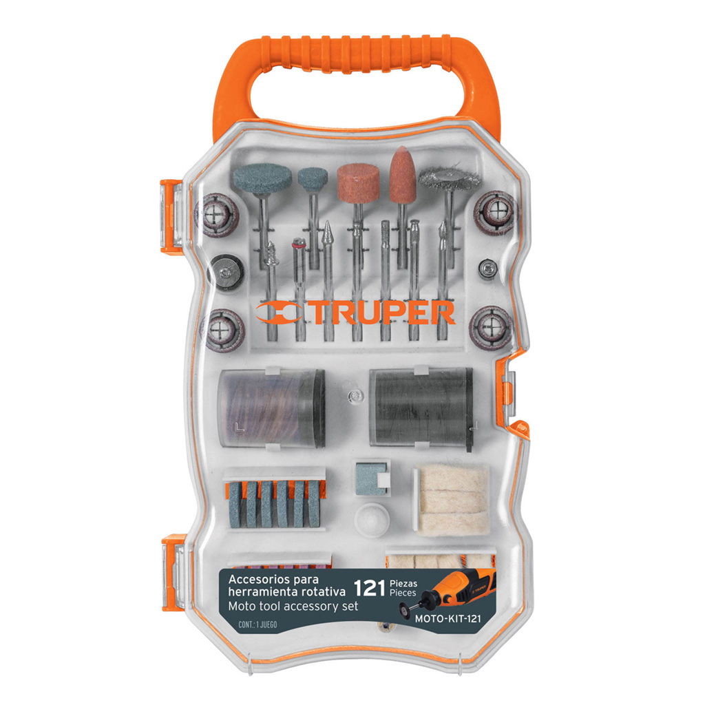 Accesorios para herramienta rotativa, kit con 121 piezas