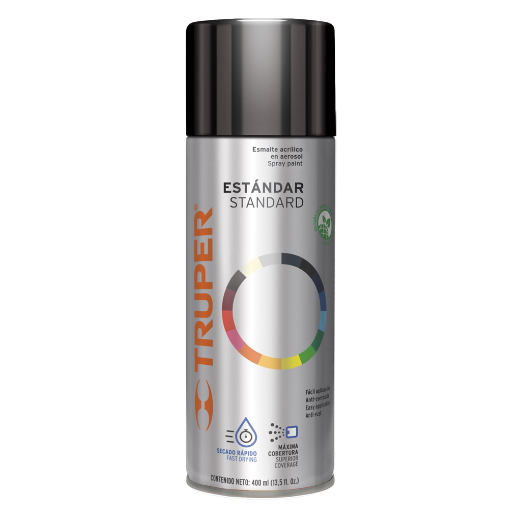Pintura en aerosol negro mate 400 ml (Truper)