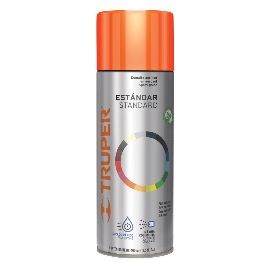 Pintura en aerosol naranja 400 ml (Truper)