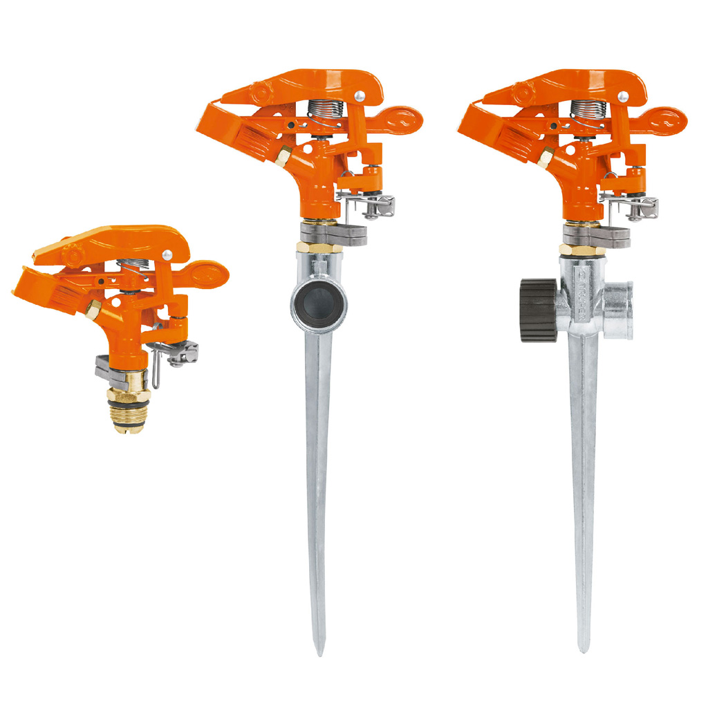 Aspersor metálico, cabeza sola