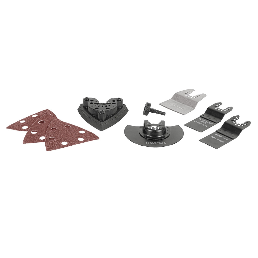 Kit de accesorios para multiherramienta oscilante, 8pz, Truper