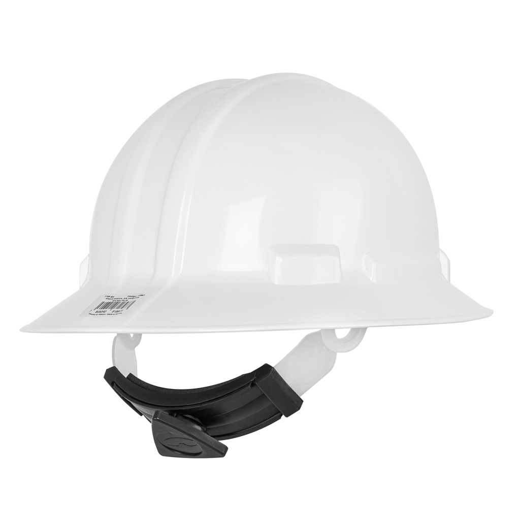Casco de seguridad blanco ala ancha (Truper)