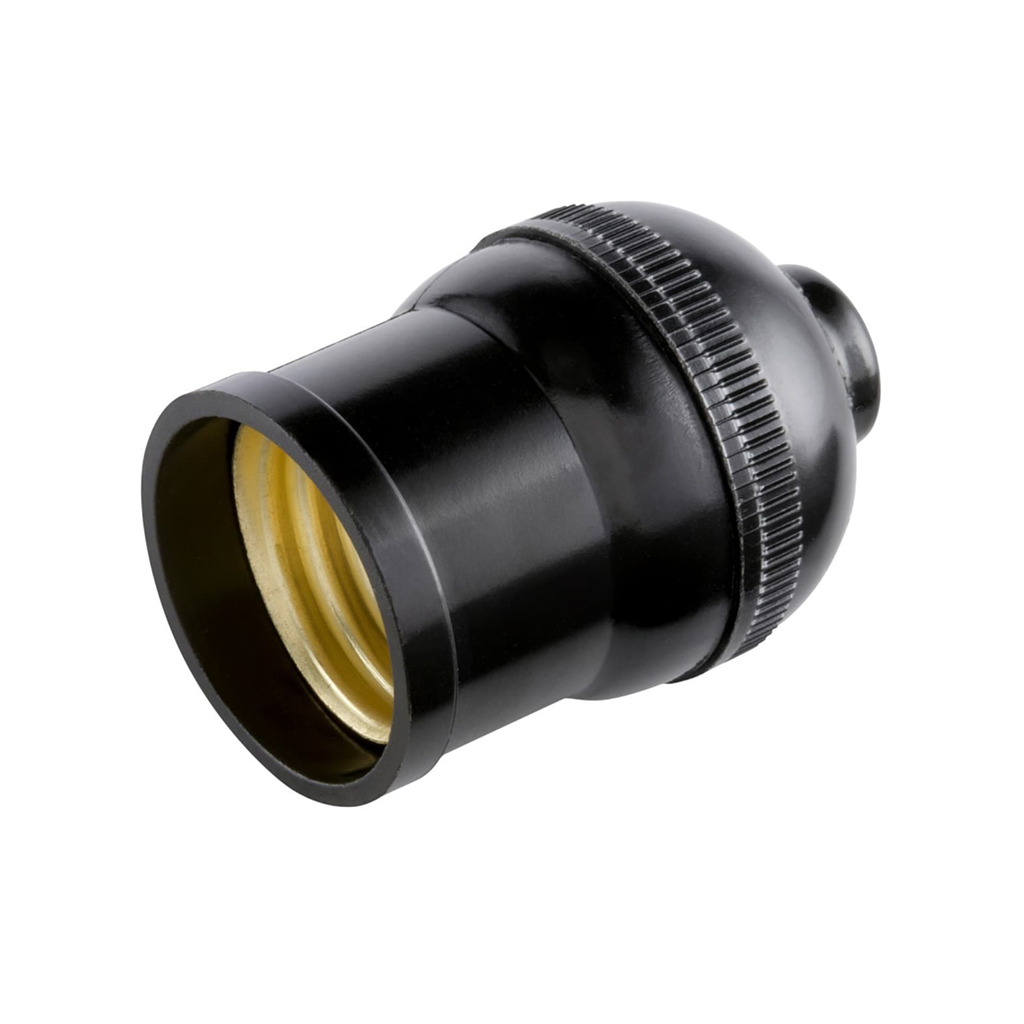 Socket sencillo sin rosca 660 W, 127 V negro