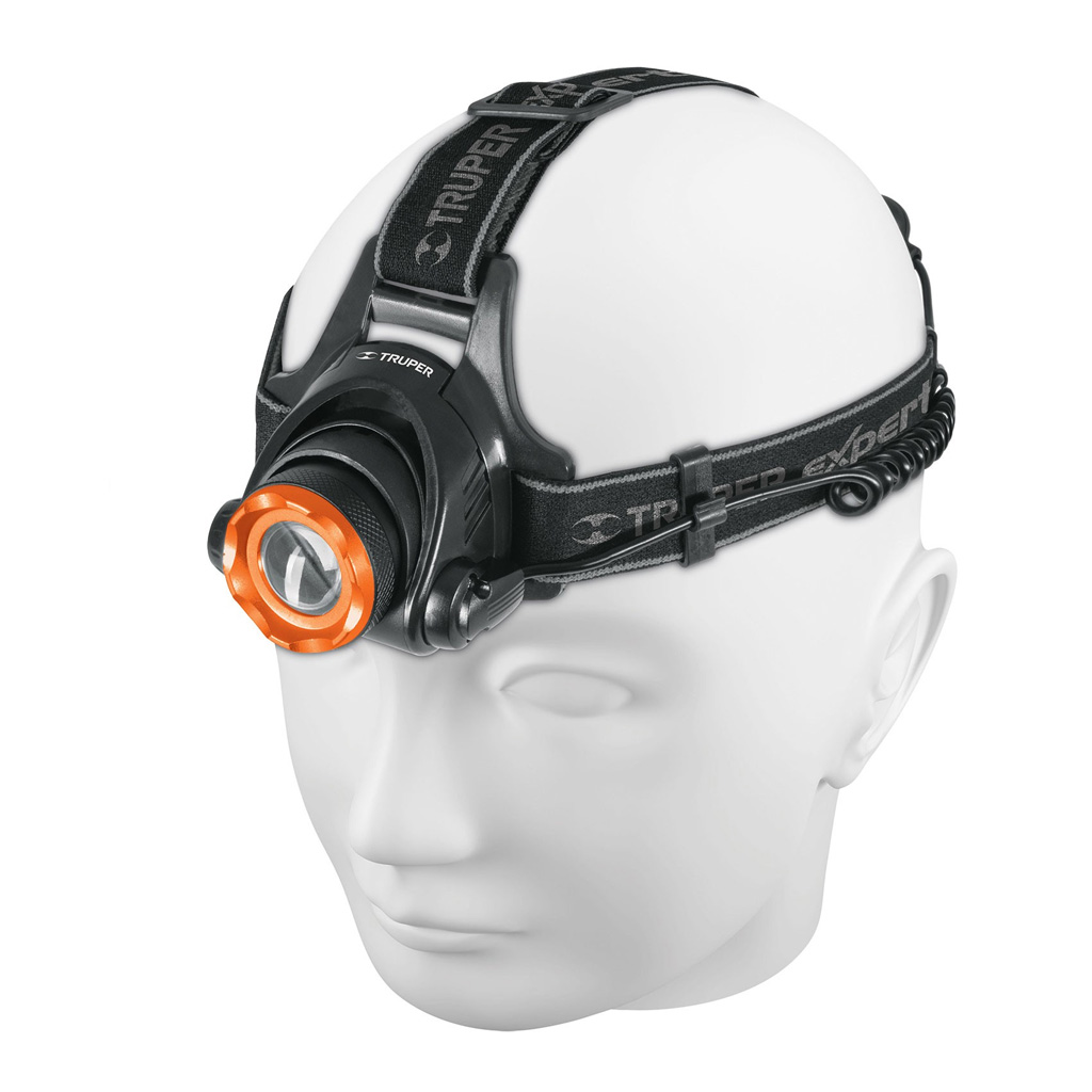 Linterna de minero, 800 lúmenes, 1 led, 4 pilas aa, expert (Truper)