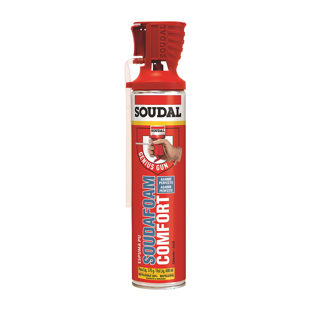 Espuma de poliuretano SoudalFoam Confort 600 ml (Soudal)