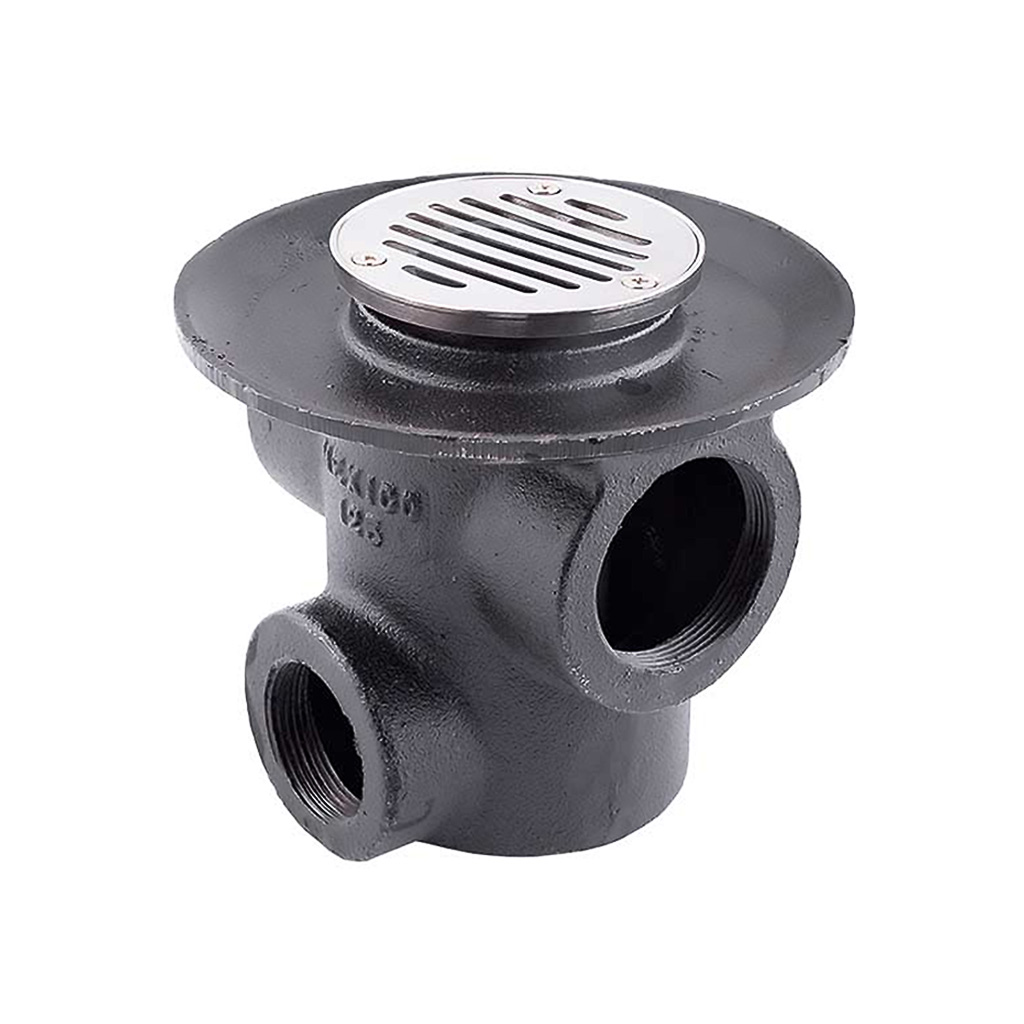 Coladera tres bocas con rejilla redonda (Urrea)