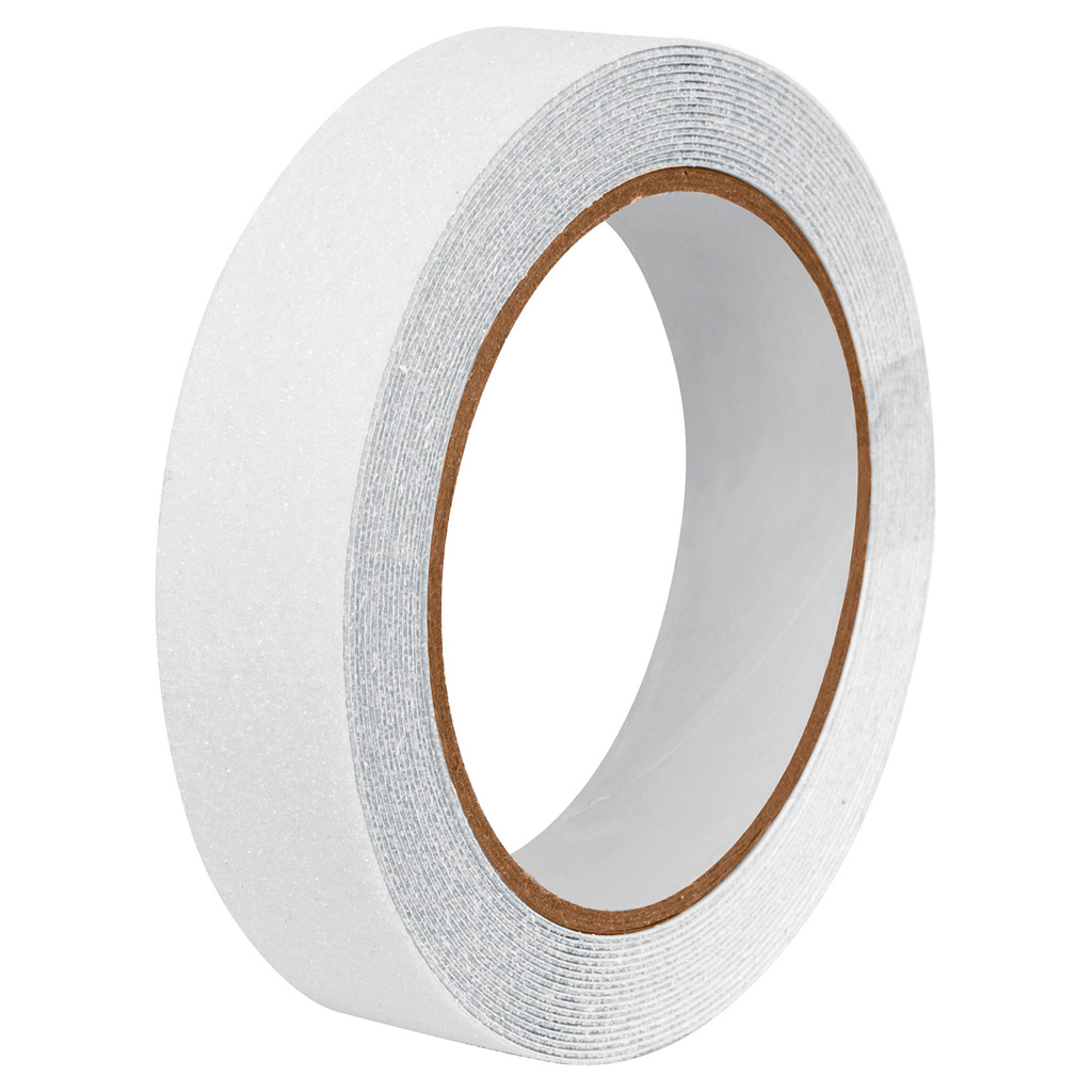 Cinta antiderrapante con abrasivo 25 mm blanca (Truper)