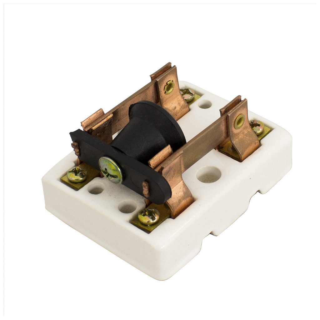 Interruptor de navaja 2 polos 1 tiro 25 A 127 V porcelana