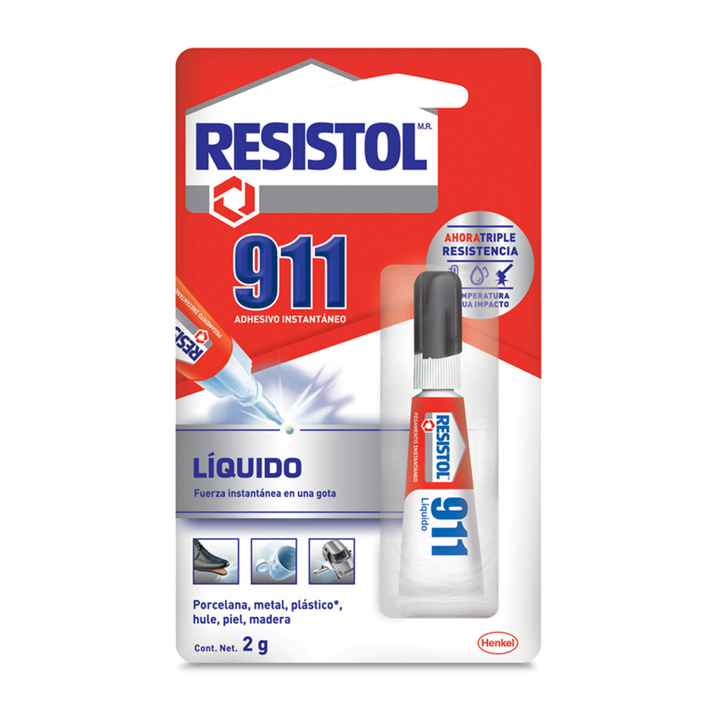 Adhesivo Resistol 911 líquido 2 g (Henkel)