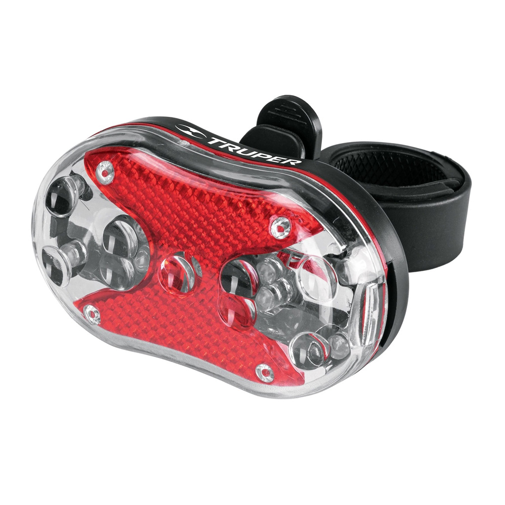 Linterna para bicicleta, 9 led, trasera (Truper)