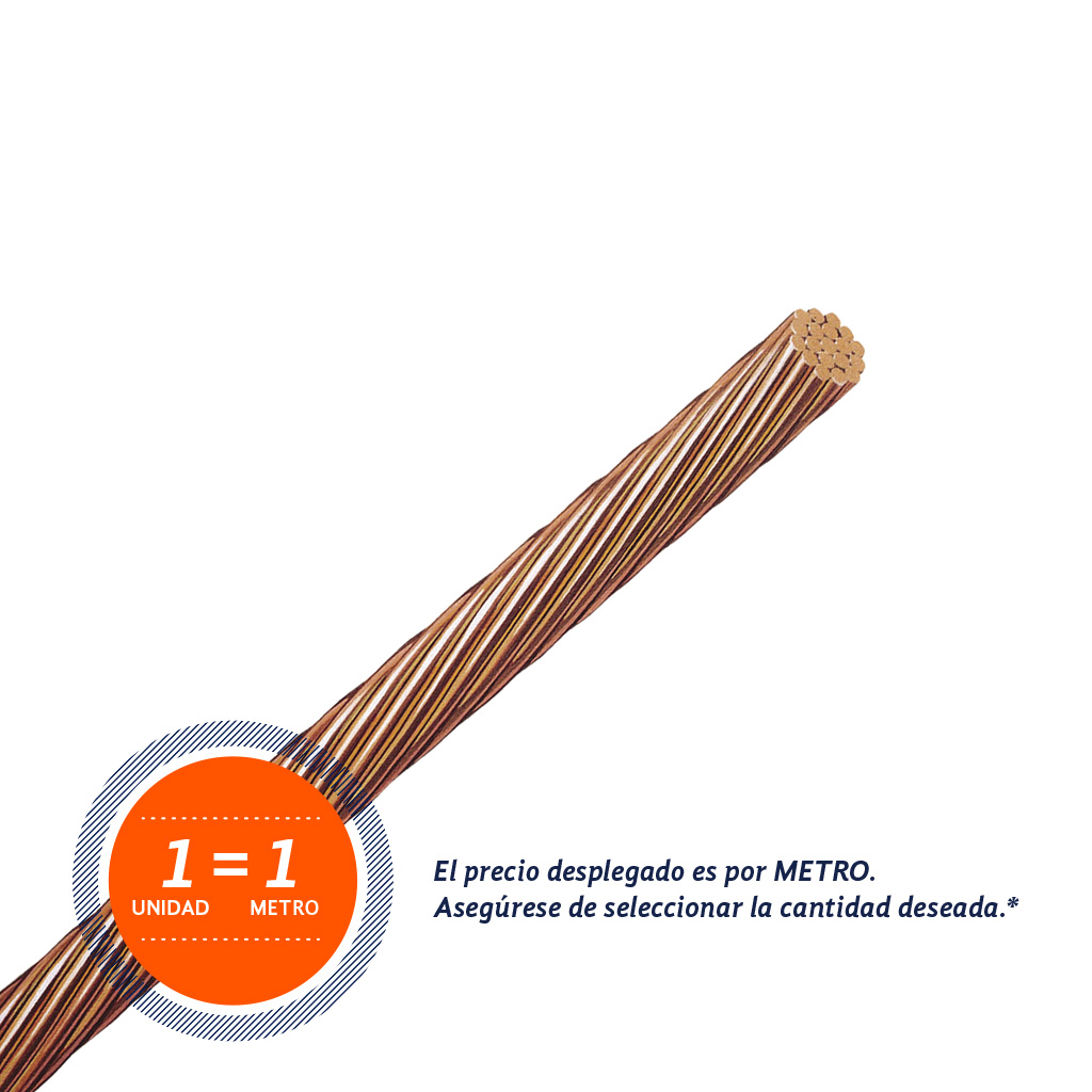 Cable desnudo de cobre Cal 1/0, 19 hilos - Kobrex