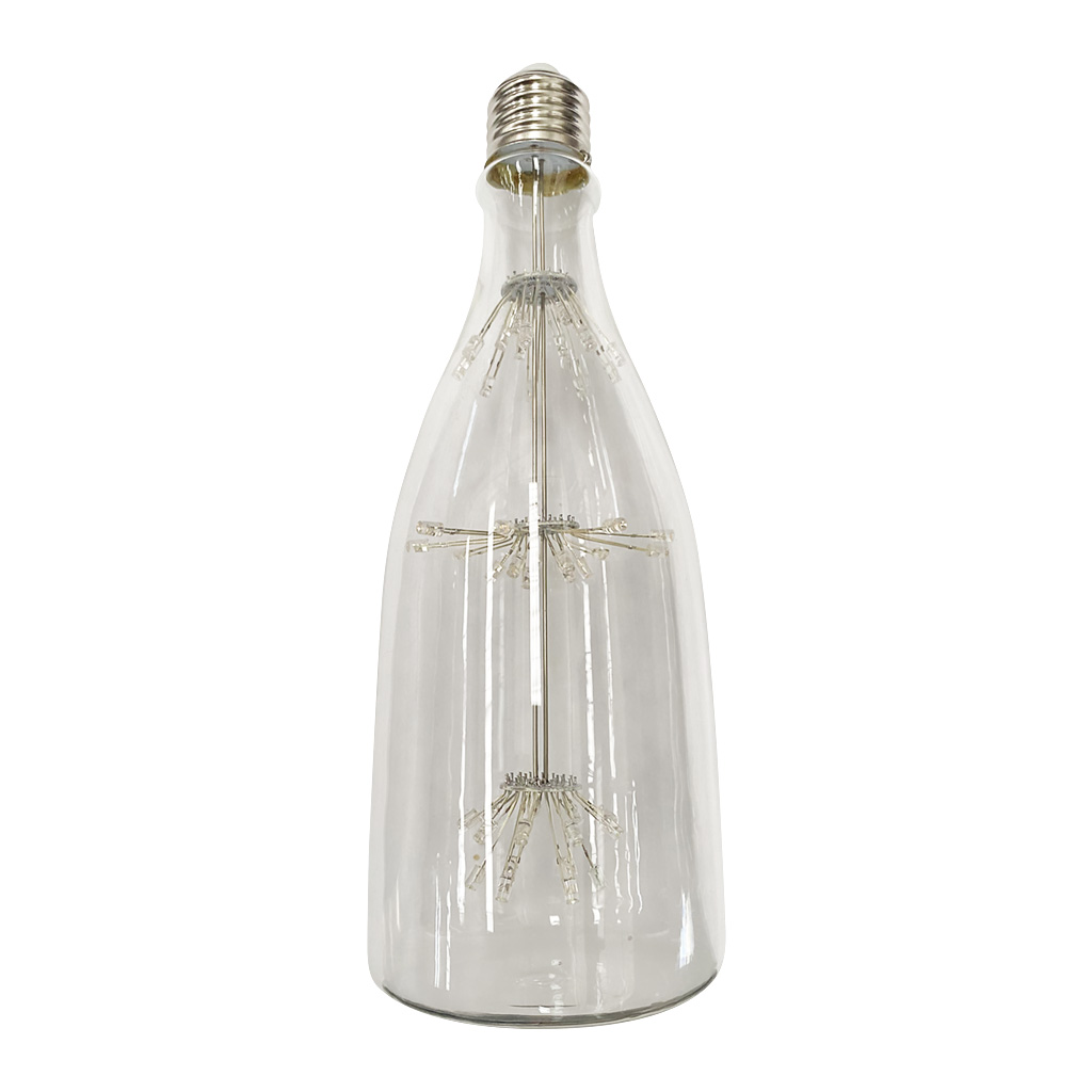 Foco LED vintage forma botella - luz de colores