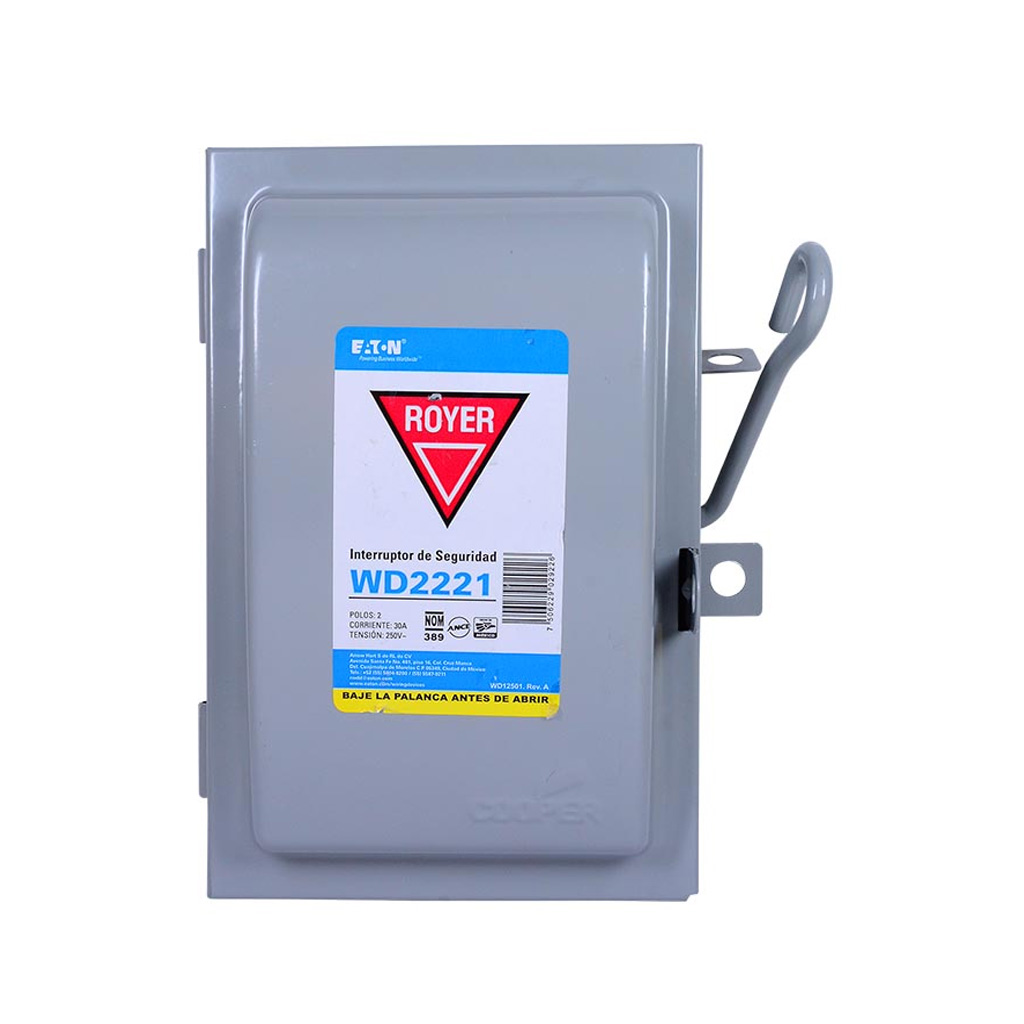 Interruptor de seguridad para cart 2 polos 30 A 250 V