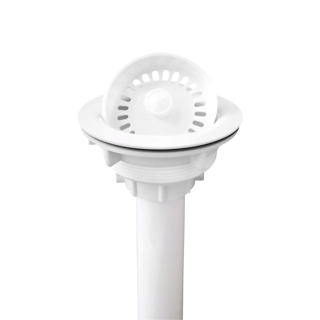 Canasta blanca para fregadero con tubo 17 cm (Fama)