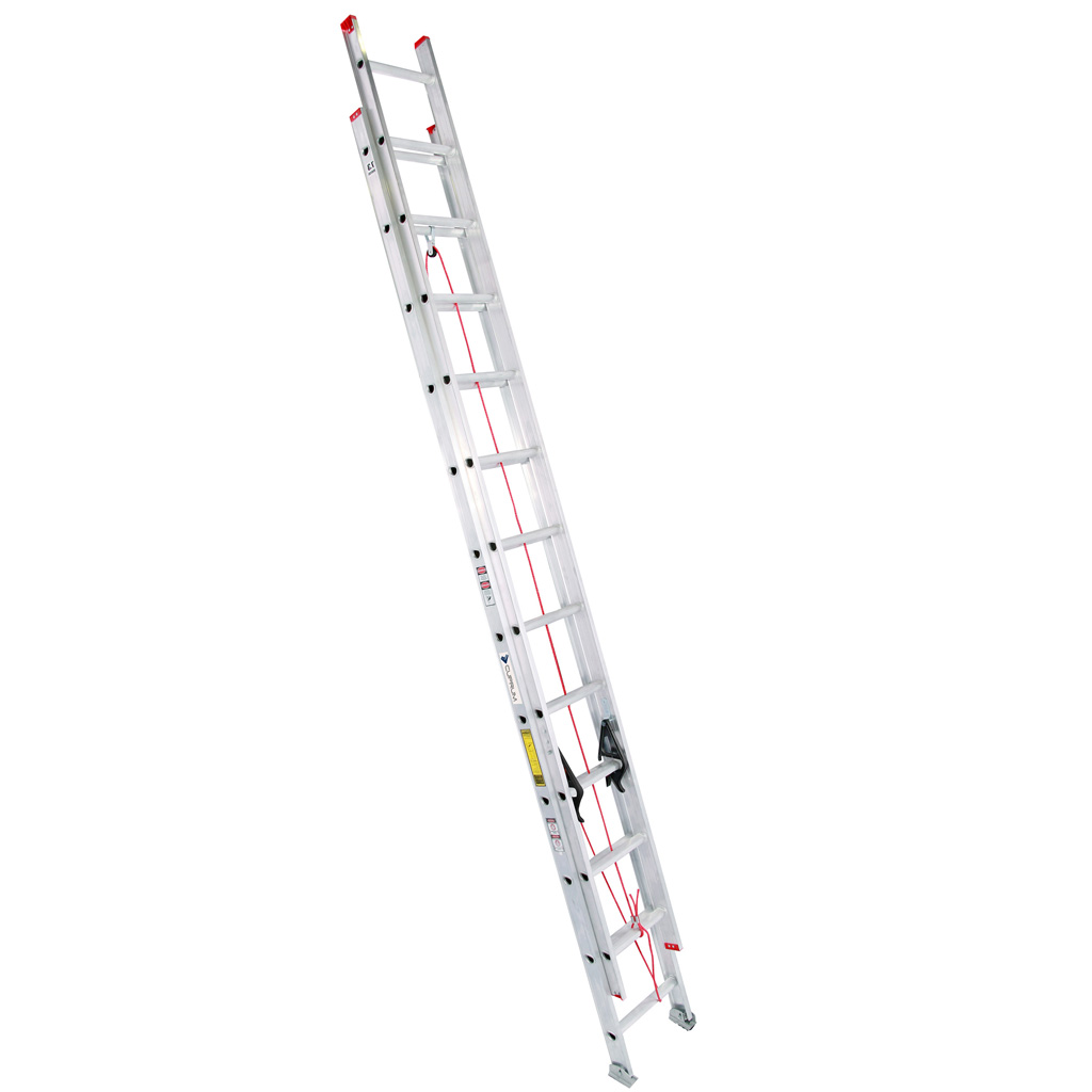 Escalera de extensión de aluminio - 24 pies, 6.40 m - 150 kg Tipo III