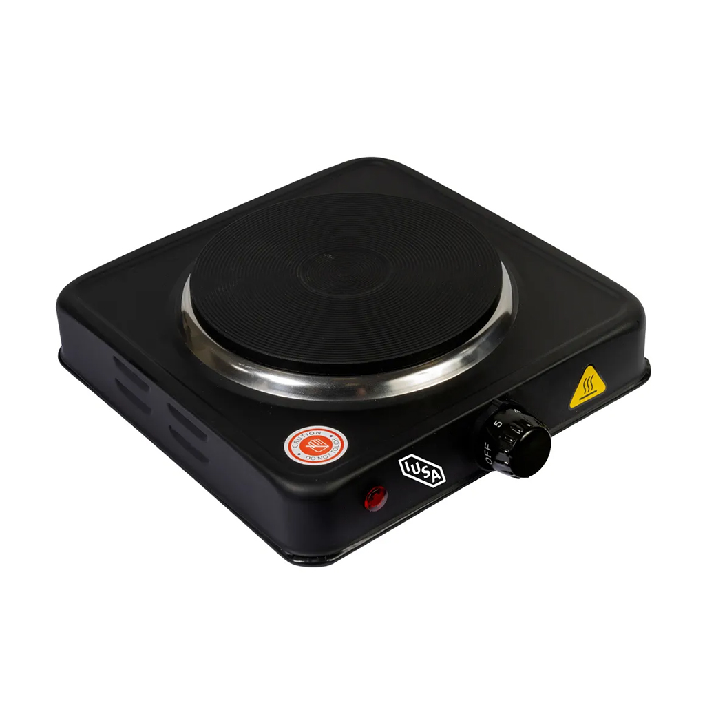 Parrilla eléctrica 1 quemador de disco 1000 W negro