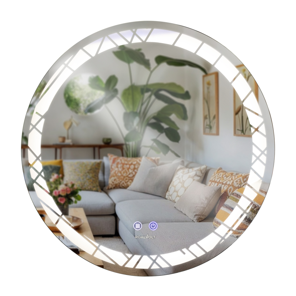 Espejo LED redondo 60 cm con desempañante