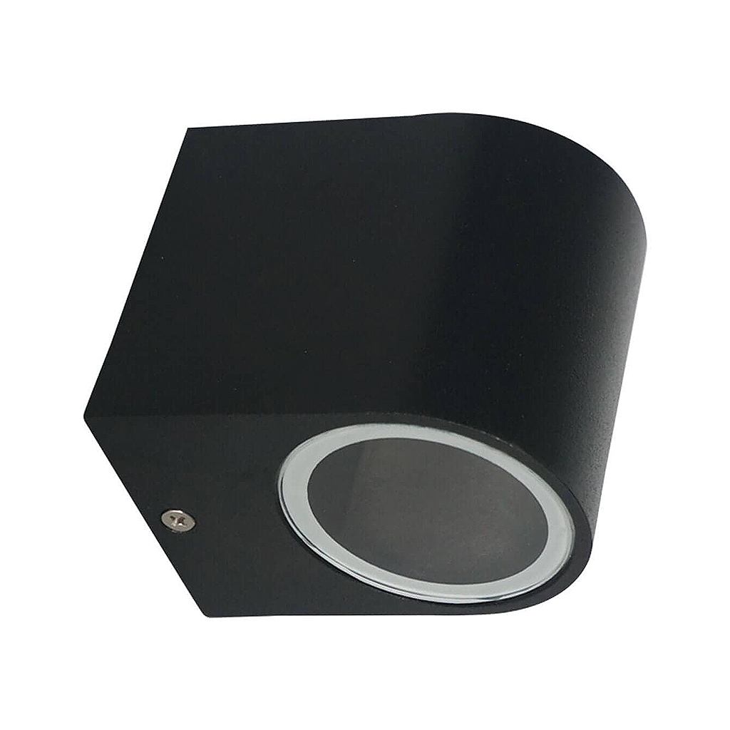 Luminaria de pared cilindro negro GU10