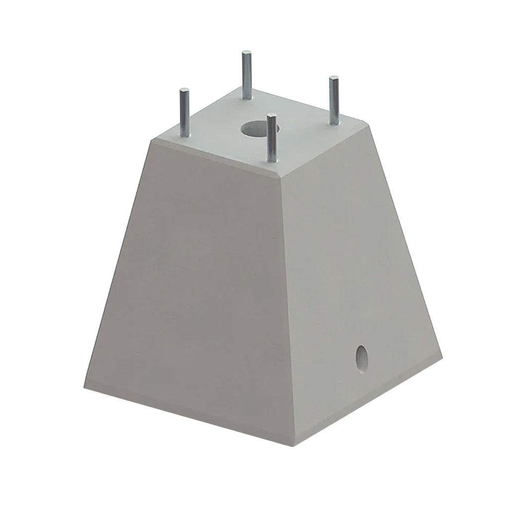 Base concreto piramidal 30x80x80