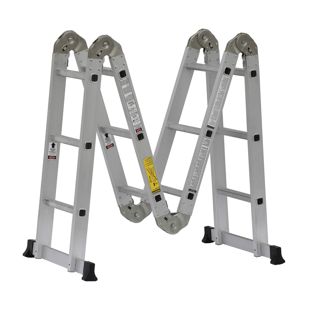 Escalera articulada de aluminio 13 pies 3.35 m 150 kg (Cuprum)