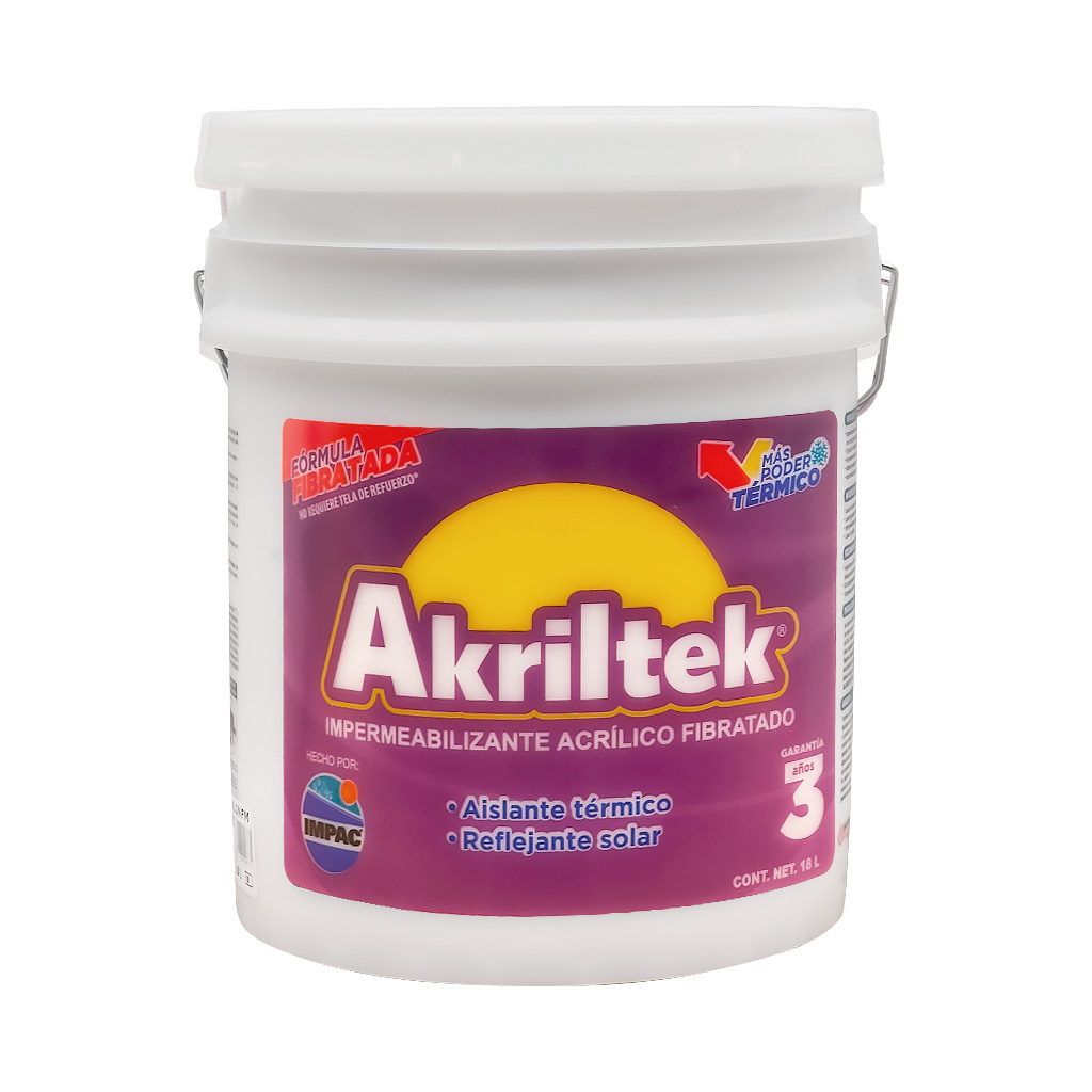 Impermeabilizante IMPAC - Akriltek 3 años - Blanco 18 Lts