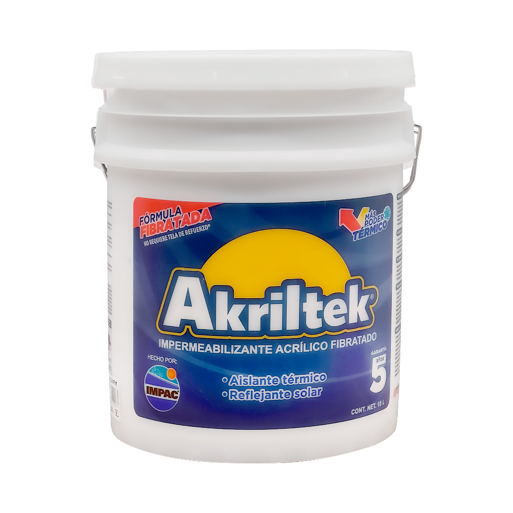 Impermeabilizante IMPAC Akriltek 5 años blanco 18 L (Akriltek)