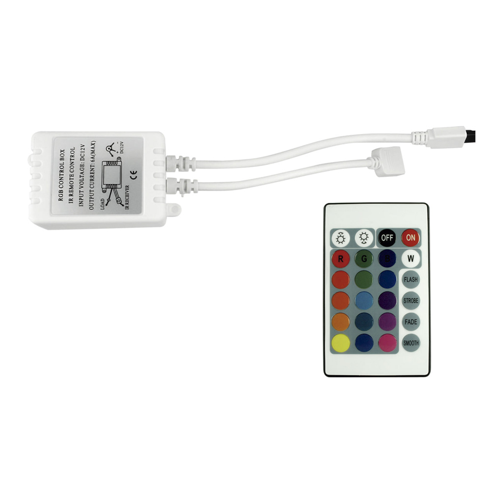Controlador tira RGB control remoto 16 colores (Winled)