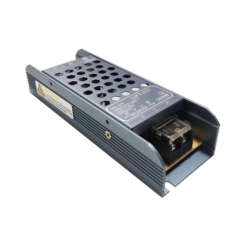Fuente de poder slim aluminio CD 24 V 100 W interior (Winled)