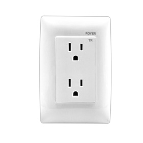 Contacto dúplex royer cien blanco c/tapa
