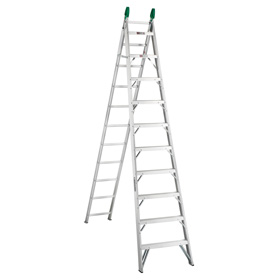Escalera convertible de aluminio - 21 pies, 3.05m - 5.67m - 175 Kg. Tipo II